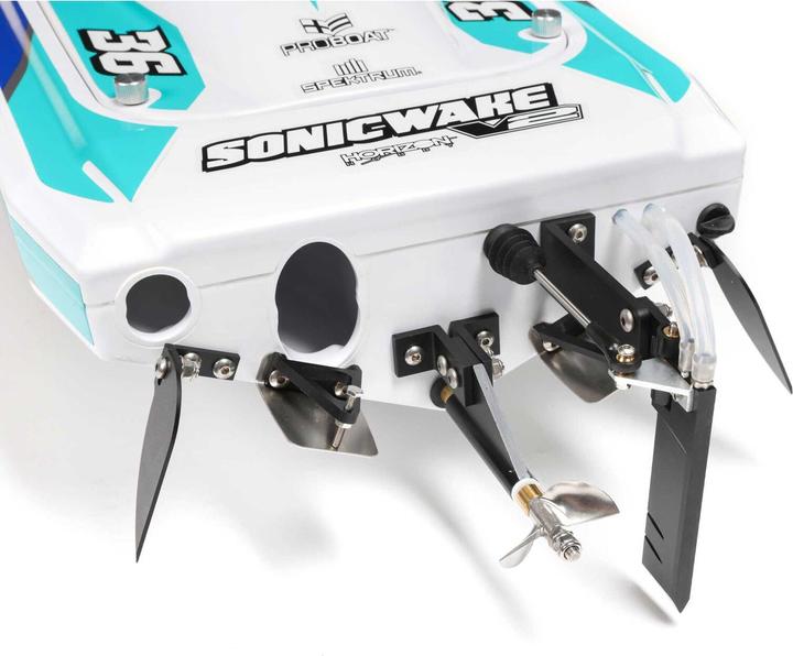 Produktbild ProBoat Sonicwake V2 36" Self-Righting Rennboot Brushless Deep-V RTR Weiss/Blau
