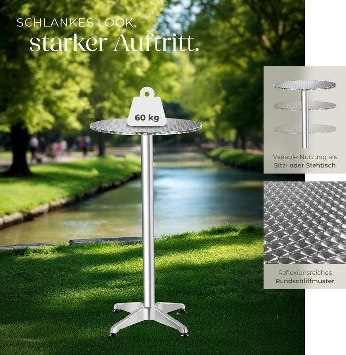 Produktbild tectake Bistrotisch (Ø 60 x 110 cm)