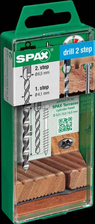 Produktbild Spax Stufenbohrer mit 2 Bohrstufen, Bohrer ø 4,1 mm und Senker ø 6,5 mm (4,1 mm)