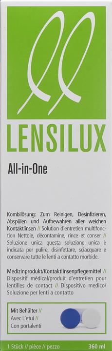 Actual product image Lensilux All-in-One Combination Solution +Container Solvent (All in One solution, 360 ml)