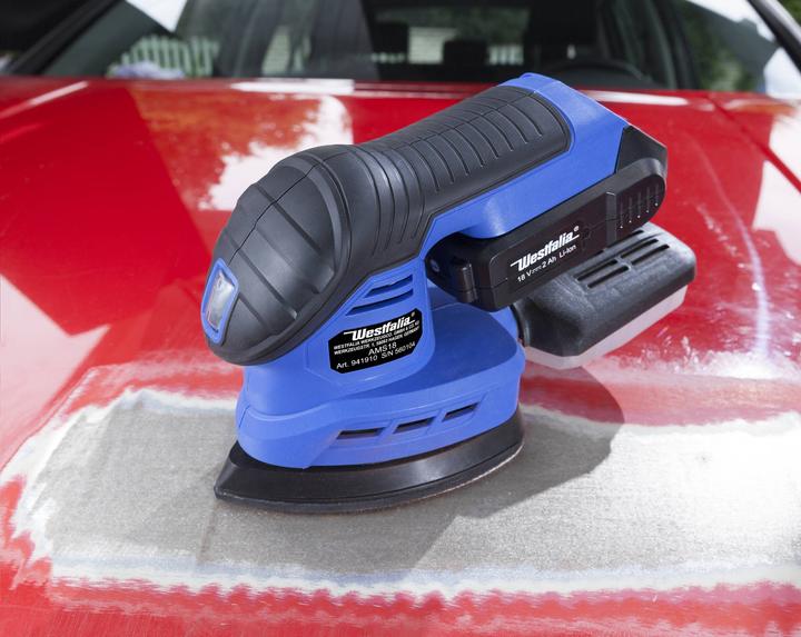 Produktbild Westfalia Akku Multischleifer AMS18 18 Volt Li-Ion - ohne Akku und Ladegerät - (Exzenterschleifer)