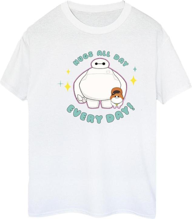 Actual product image Disney Womens/Ladies Big Hero 6 Baymax Hugs Everyday Cotton Boyfriend T-Shirt (M)