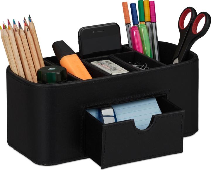 Image du produit Relaxdays Organiseur de bureau Faux cuir