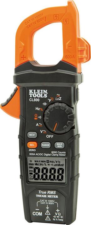 Produktbild Klein Tools CL800 Digitale Stromzange AC/DC mit automatischer Bereichseinstellung (CL800) (CAT IV 600V)