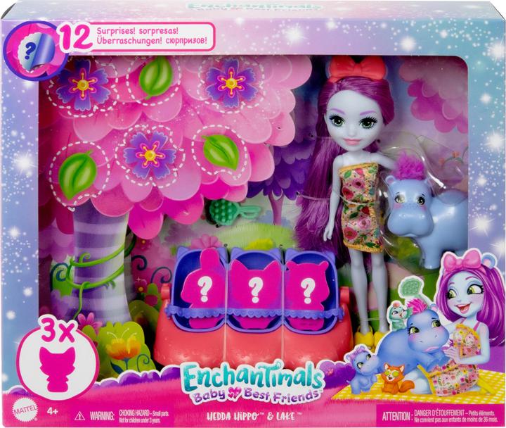 Actual product image Mattel Hippo Et Bebes Enchantimals