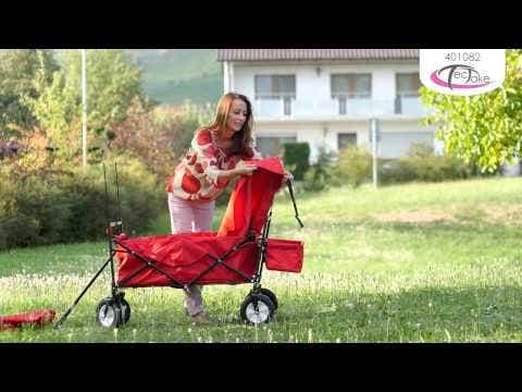 Actual product image tectake Foldable handcart with roof and carry bag