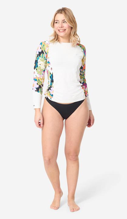 Image du produit Olaian T-shirt anti uv manches longues surf Femme - Kanika blanc et fleuri (XL)
