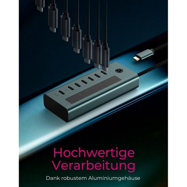 Actual product image Icy Box IB-HUB1457-C31 (USB-C, 7 Ports)