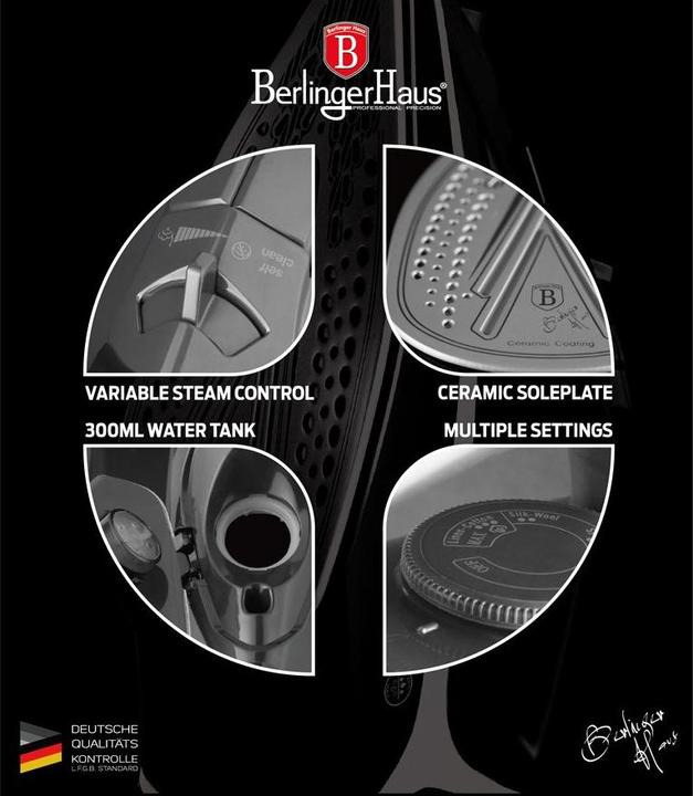 Produktbild BerlingerHaus Bügeleisen Black Rose Collection (2200 W)