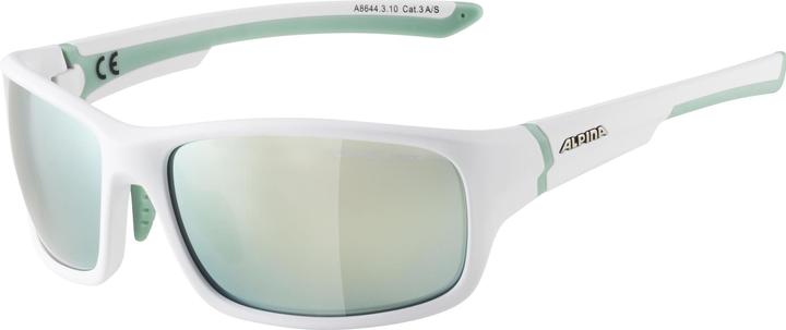 Produktbild ALPINA SPORTS Lyron S (White matt-pistachio, ceramic mirror emerald)