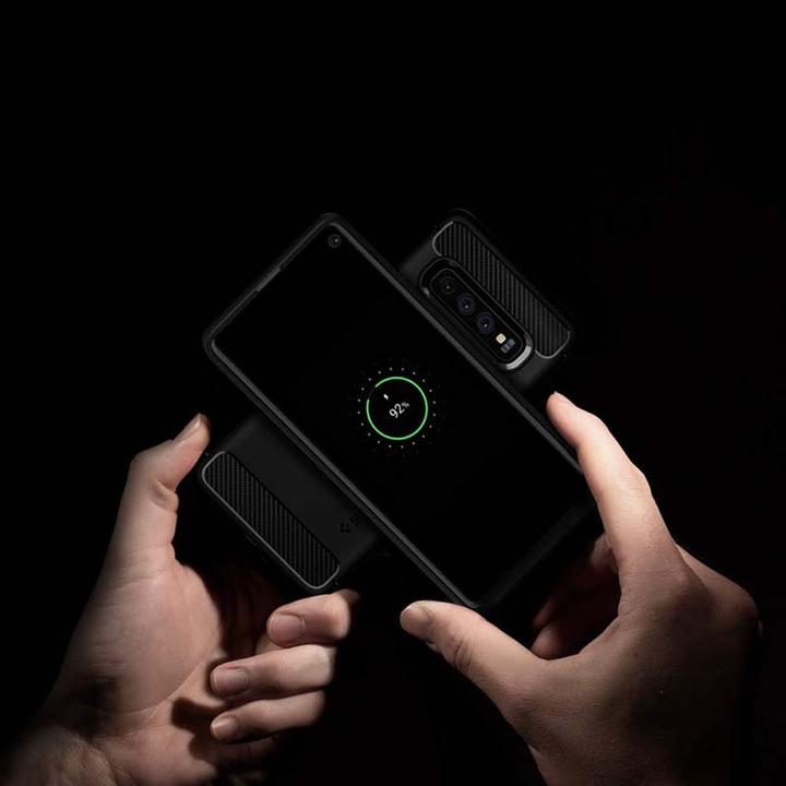 Actual product image Spigen rugged army (Samsung Galaxy S10)