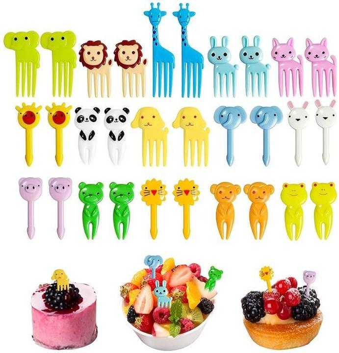 Image du produit Cbx Mini-fourchettes à fruits 30 pièces Animaux (30 x)