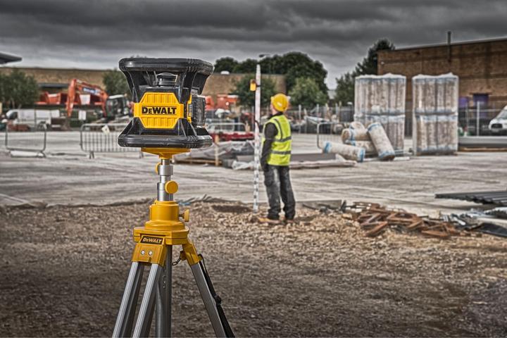 Productafbeelding DeWalt 18V Volautomatische Roterende Laser DCE074D1R Verticale Plummet Enkel Rood