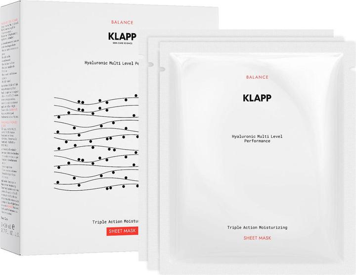 Image du produit Klapp Hyaluronic Multi Level Performance Triple Action Moisturizing Sheet Mask Set