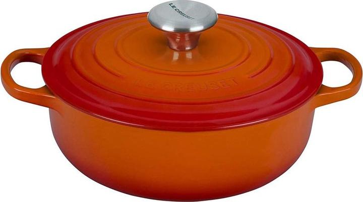 Le Creuset Sauteuse Sig 24 cm Ofenrot (24 cm, Bratpfanne, Gusseisen)