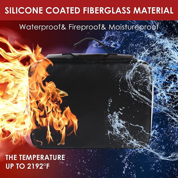 Actual product image Suffla Fireproof document bag