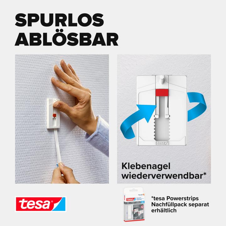 Actual product image tesa Klebehaken Verstellbarer Klebenagel für Tapeten und Putz