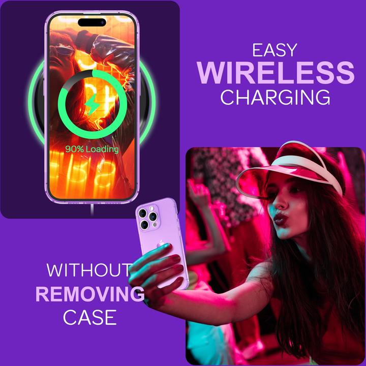 Produktbild Nalia Klar Transparente Neon Silikon Hülle (Apple iPhone 15 Pro)