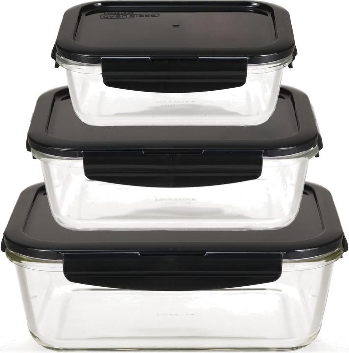 Immagine prodotto Lock & Lock Scatole in vetro per la conservazione degli alimenti, set di 3, grandi (2 l)
