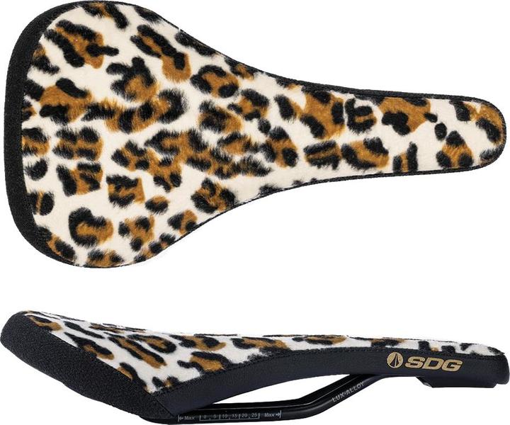 Actual product image Sdg Bel-Air 3.0 Traditional Limited Saddle, Lux-Alloy, 7x7, leopard print