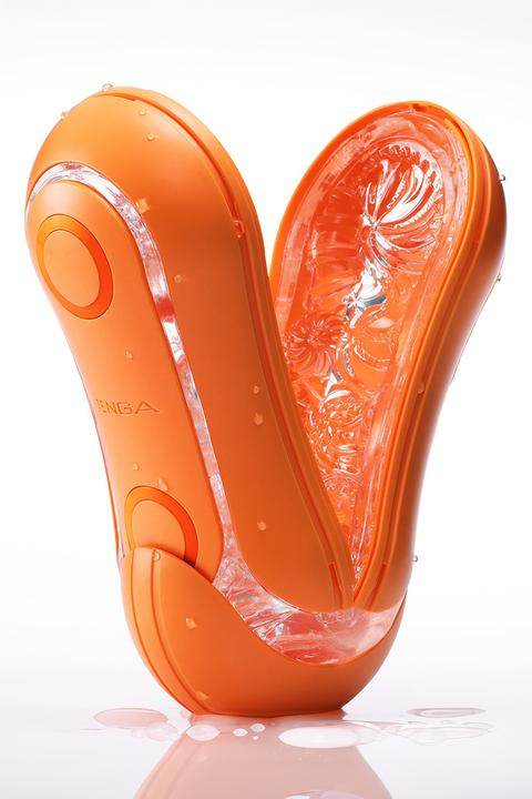 Actual product image Tenga Flip Orb Sunset Orange