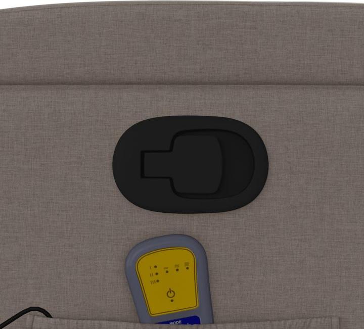 Actual product image VidaXL Massage chair taupe fabric,Colour: Taupe,Material: Fabric (100