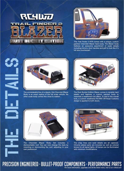 Image du produit Rc4Wd Scale Crawler TF2 Chevy Blazer Rust Bucket, 1:10, RTR (RTR Prêt à fonctionner)