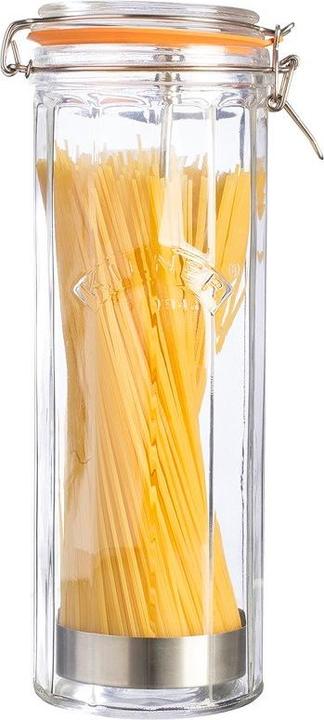 Immagine prodotto Kilner 25.737 Barattolo per spaghetti alto con tappo a clip in vetro, 2,2 litri (2.20 l)