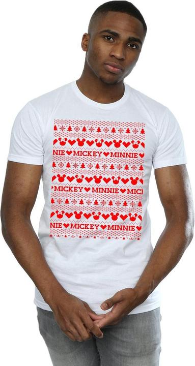 Produktbild Disney Mickey And Minnie Christmas Fair Isle TShirt (XXL)