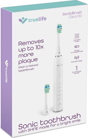 Produktbild Truelife SonicBrush Clean30 White Erwachsener Vibrierende Zahnbürste (Schallzahnbürste)