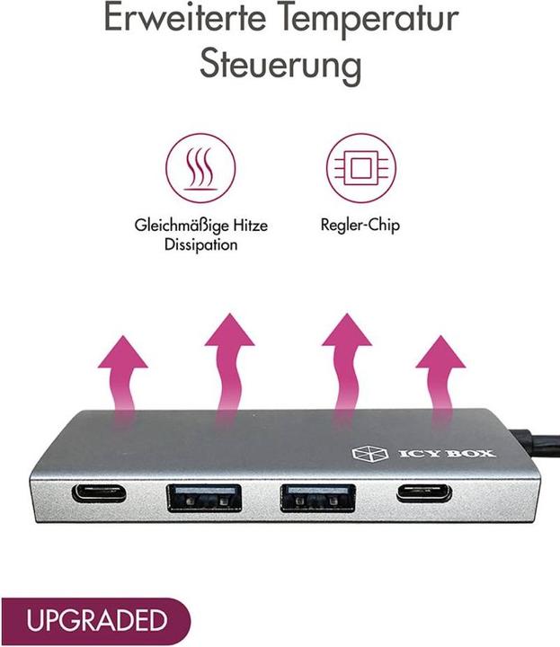 Produktbild Icy Box USB-Hub IB-HUB1428-C31 (USB-C, 4 Ports)