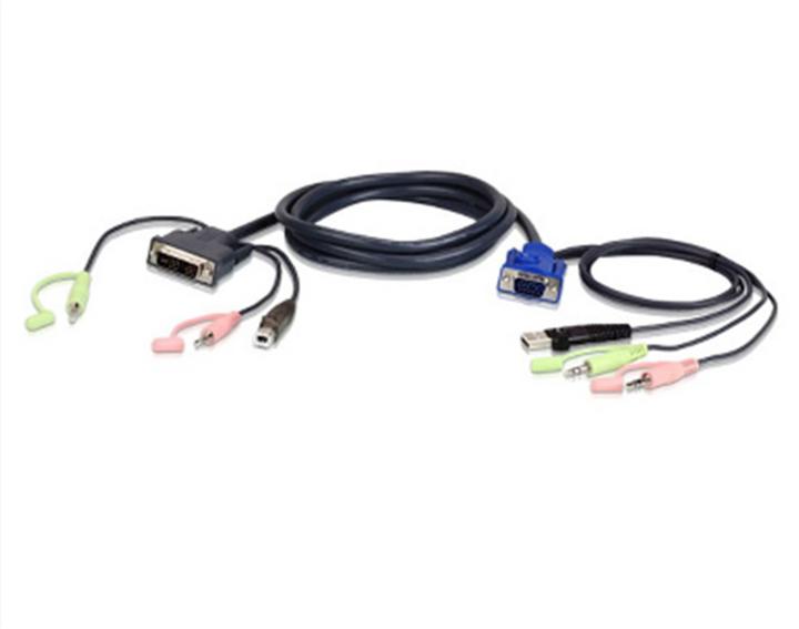 Actual product image Aten 2L-7DX2U KVM Cable VGA to DVI