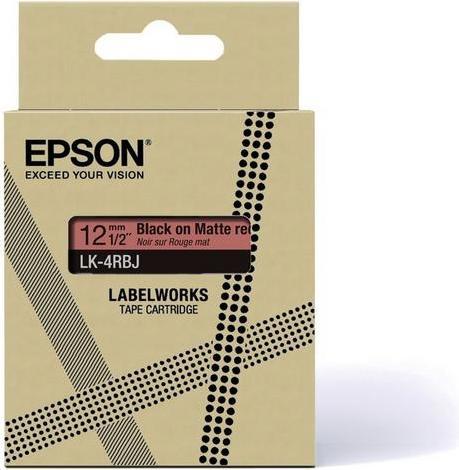 Produktbild Epson Matte Red/Black 12mm LK-4RBJ (1.20 cm, Rot)