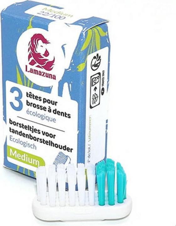 Produktbild Lamazuna 3 Bürstenköpfe für Zahnbürste Medium - (Mittel, 3 x)