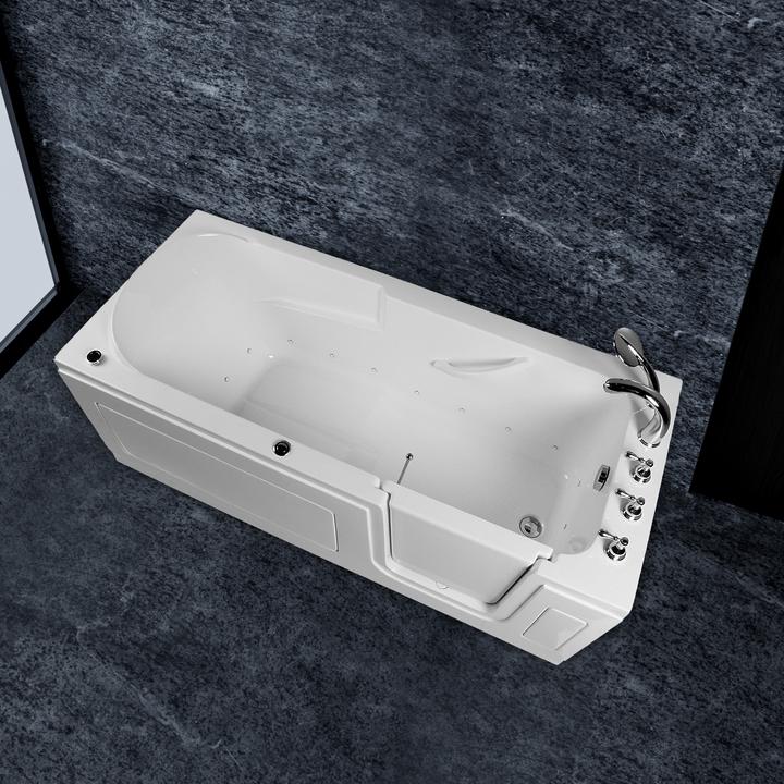 Immagine prodotto PureHaven Vasca da bagno per anziani 150x75 cm Seduta e idromassaggio con getti massaggianti Porta integrata (150 cm, 75 cm)