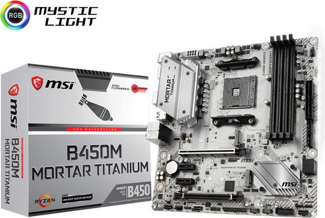 Image du produit MSI B450M Mortar Titanium (AM4, AMD B450, mATX)