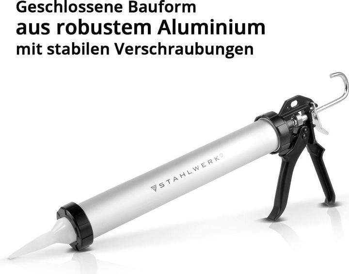 Produktbild Stahlwerk Silikonpistole SP-600 ST 600 ml aus stabilem Aluminium