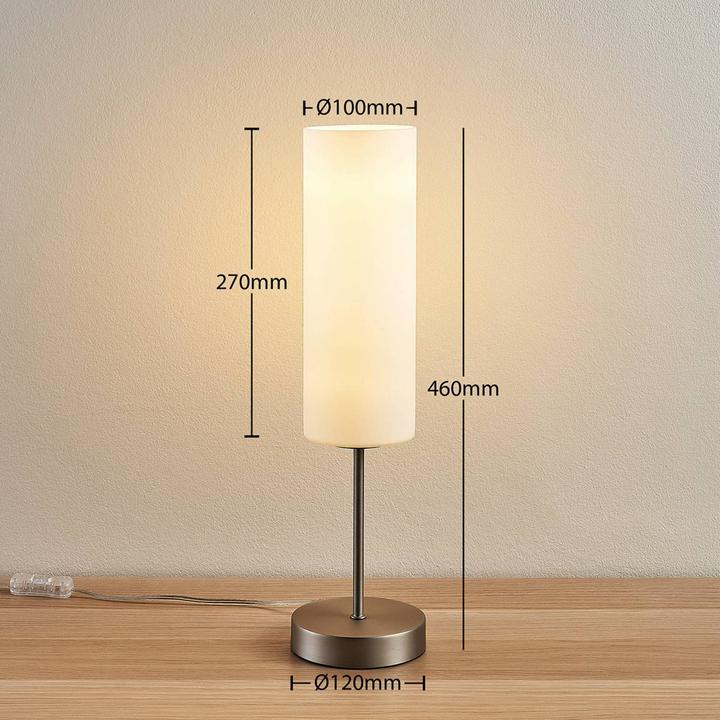 Produktbild Lindby Felice Tischleuchte White/Nickel (E27)