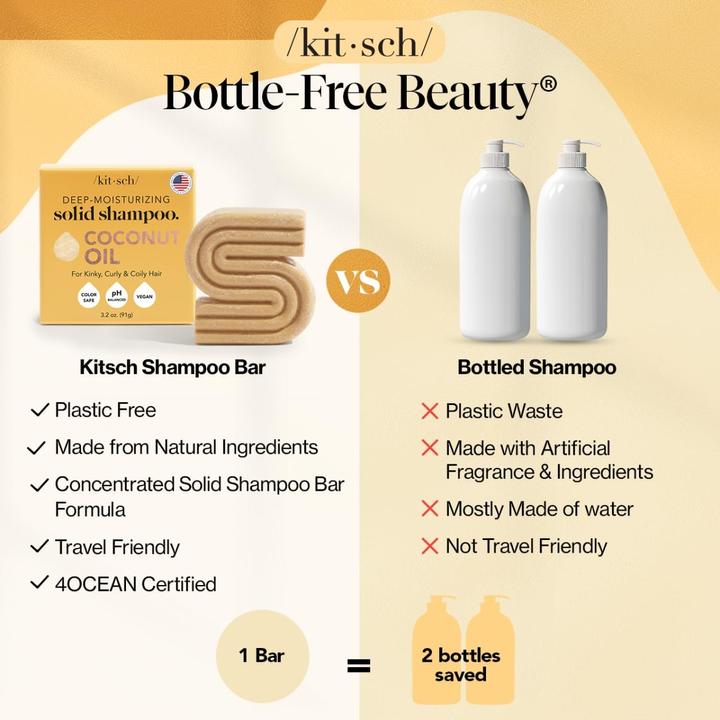 Actual product image Kitsch Solid bar with coconut oil (Solid shampoo)