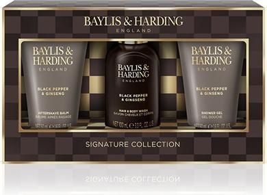 Baylis & Harding Körperpflege-Geschenkset Schwarzer Pfeffer Ginseng 3 Stück (Körperpflegeset)