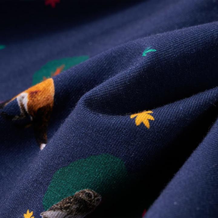 Produktbild VidaXL Kinderkleid mit Langen Ärmeln und Kordelzug Marineblau (140)