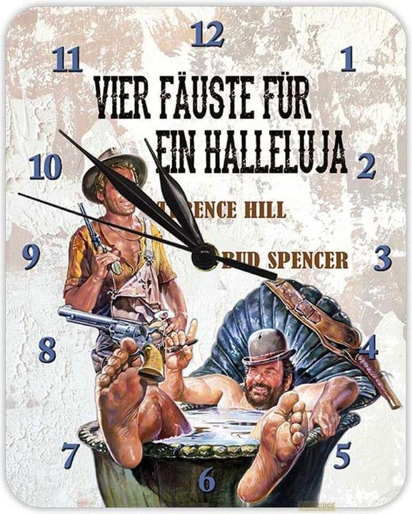 Immagine prodotto Blechwaren Fabrik Braunschweig Orologio da parete Bud Spencer & Terence Hill Quattro pugni per un alleluia