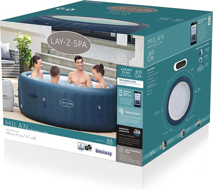 Immagine prodotto Bestway Lay-Z-Spa Milan AirJet Plus (6 pers.)