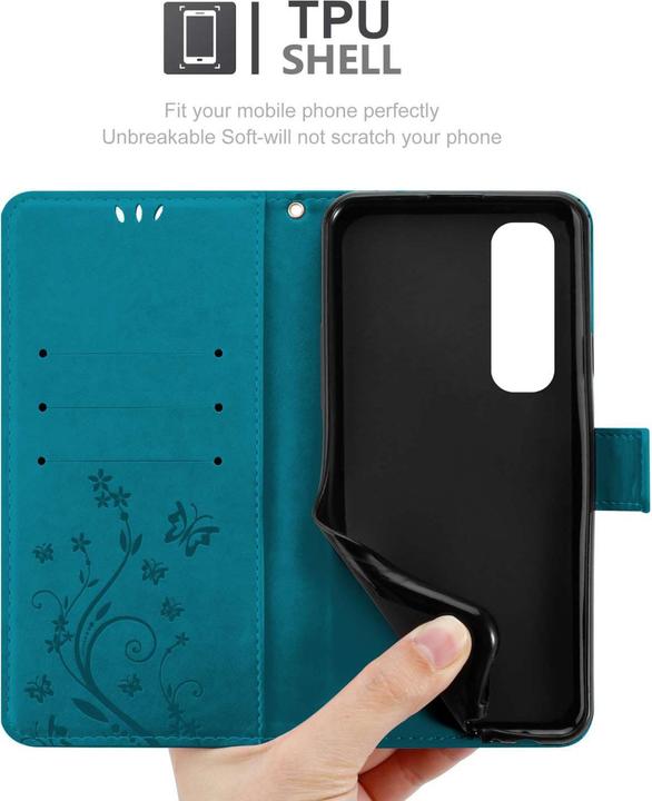 Produktbild Cadorabo Hülle für Xiaomi Mi NOTE 10 LITE mit Blumen Muster (Xiaomi Mi Note 10 Lite)