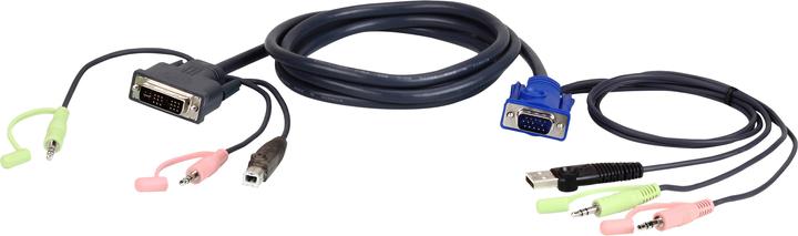 Aten 2L-7DX2U Câble KVM VGA vers DVI