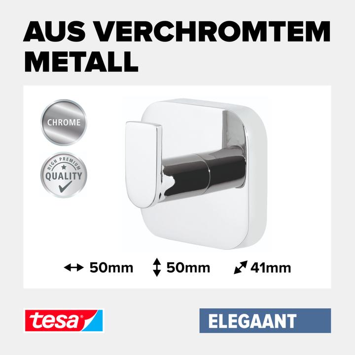 Actual product image tesa ELEGAANT Towel hook incl. adhesive solution without drilling
