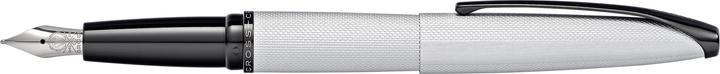 Actual product image Cross Fountain pen ATX FFH chrome with etched diamond pattern (in brushed chrome with milled diamond pattern, 1 x)