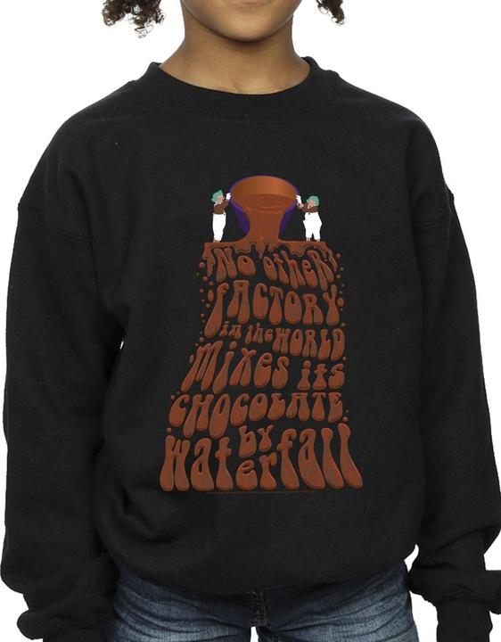 Actual product image Willy Wonka & the Chocolate Factory Girls Chocolate Waterfall Sweatshirt (128)