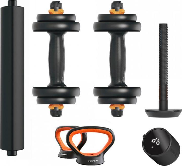 FED Xiaomi 10 kg Dumbbell + Barbell + Kettlebell Kit V2 + Sensor