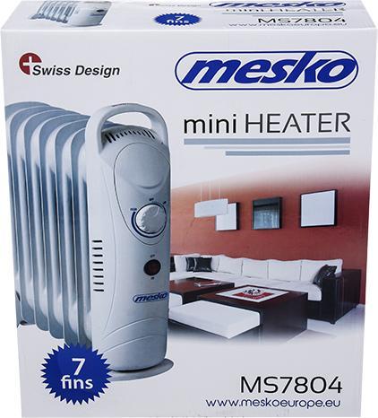 Actual product image Mesko MS7804 Electric Space Heater Indoor Oil Fan Heater (700 W)